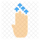 Finger Four Up  Icon