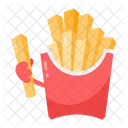 Finger Fries Finger Chips Fries Pack Icon