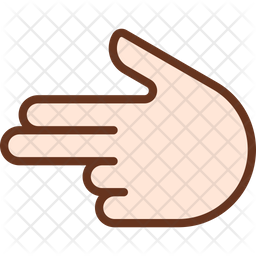 Finger gun Icon - Download in Colored Outline Style