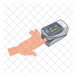 Finger hand in glukometer  Icon