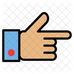 Finger pointing Icon of Colored Outline style - Available in SVG, PNG