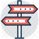Signpost Fingerpost Guidepost Icon