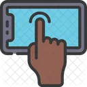 Finger Press Mobile Symbol