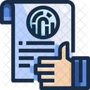 Finger Print Biometric Identification Icon