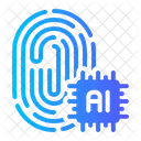 Finger Print Scanning Artificial Intelligence Icon