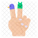 Puppet Show Finger Puppets Hand Wearing Puppets Icon