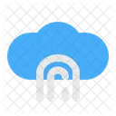 Cloud finger scan  Icon