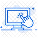 Finger Tap Fingerprint Authentication Biometric Identification Icon