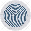 Fingerabdruck Authentifizierung Biometrische Identifizierung Symbol