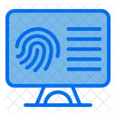 Fingerabdruck Anzahl Datenbank Symbol