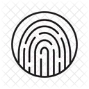 Fingerabdruck Biometrie Passwort Symbol