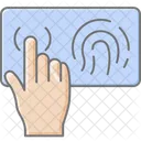 Fingerabdruck Bildschirm KI Symbol