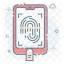 Fingerabdruckprufung Fingerabdruckanalyse Fingerabdruckuberwachung Symbol