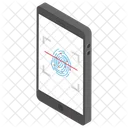 Mobile Daumensperre Fingerabdrucksperre Online Sicherheit Icon