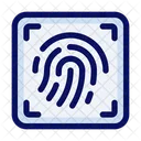 Fingerabdruckerkennung Fingerabdruck Scan Symbol