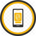 Fingerabdruckscanner Diebstahlschutz Biometrisch Symbol