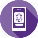 Fingerabdruckscanner Diebstahlschutz Biometrisch Symbol