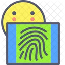 Fingerabdruckscanner Fingerabdruck Scan Symbol