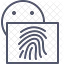 Fingerabdruckscanner Fingerabdruck Scan Symbol