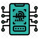 Fingerabdruck Scanner Handy Symbol