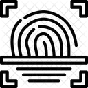 Fingerabdruckscanner Fingerabdruck Biometrisch Symbol