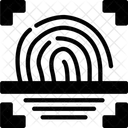 Fingerabdruckscanner Fingerabdruck Biometrisch Symbol