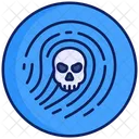 Fingerprint Virus Skull Icon