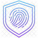 Fingerprint Shield Security Icon