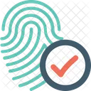Fingerprint Biometric Investigation Icon
