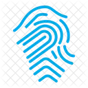 Biometric Fingerprint Touch Icon