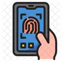 Fingerprint Mobile Lock Security Icon