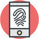 Fingerprint Representation Lock Icon