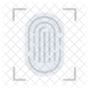 Fingerprint Scan Biometric Recognition Icon