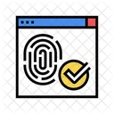 Access Approved Fingerprint Icône