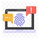 Fingerprint Error Fingerprint Alert Biometric Alert Icon