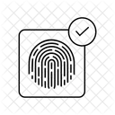 Fingerprint Authentication Biometric Security Access Control Icon