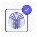 Fingerprint Authentication Biometric Security Access Control Icon