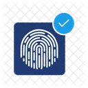 Fingerprint Authentication Biometric Security Access Control Icon