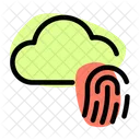 Fingerprint Cloud Icon
