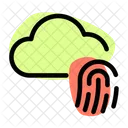 Fingerprint Cloud  Icon