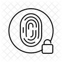 Fingerprint Authentication Cybersecurity Icon