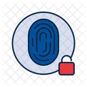 Fingerprint Authentication Cybersecurity Icon