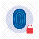 Fingerprint Authentication Cybersecurity Icon