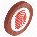 Fingerprint Biometric Fingermark Icon
