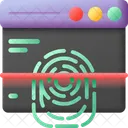 Fingerprint Security Biometric Icon