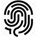 Biometric Fingerprint Touch Icon