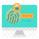 Fingerprint Scan Touch Icon