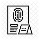 Fingerprint Crime Scene Icon