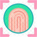 Fingerprint Scan Biometric Icon