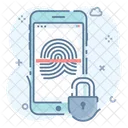 Fingerprint Lock Mobile Lock Phone Security Icon